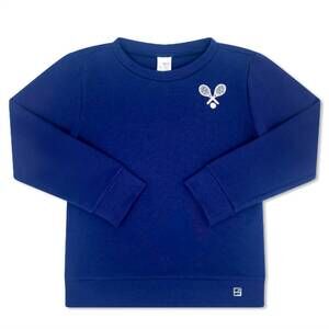NEW LULLABY SET girl's alex sweatshirt in liberty navy tennis